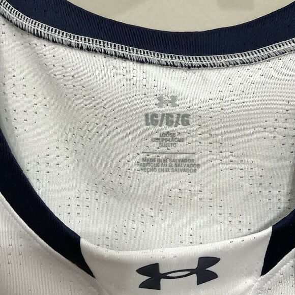 UA Notre Dame White Basketball Jersey Sz Lg New Fighting Irish Loose Fit #42 - Picture 2 of 3